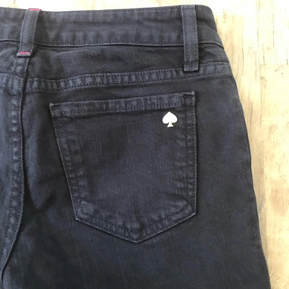 ! Kate Spade Dark Blue Denim Skinny Jeans Zippers at Ankles Size 25 - Picture 6 of 6